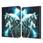 For Lenovo M10 Plus 3D Painted Pattern Leather Tablet Case(Wolf)