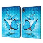 For Lenovo Tab P11 3D Painted Pattern Leather Tablet Case(Three Butterflies)