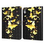 For Lenovo Tab P11 Pro 3D Painted Pattern Leather Tablet Case(Golden Butterfly)