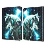 For Samsung Galaxy Tab S6 Lite 3D Painted Pattern Leather Tablet Case(Wolf)