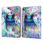 For Samsung Galaxy Tab S6 Lite 3D Painted Pattern Leather Tablet Case(Owl)