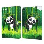 For Samsung Galaxy Tab S6 Lite 3D Painted Pattern Leather Tablet Case(Panda)