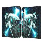 For Samsung Galaxy Tab S7 SM-T875 3D Painted Pattern Leather Tablet Case(Wolf)