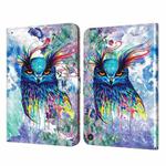For Amazon Kindle Fire HD 8 2020 3D Painted Pattern Leather Tablet Case(Owl)