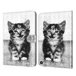 For Amazon Kindle Fire HD 8 2020 3D Painted Pattern Leather Tablet Case(Cat)