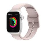 Silicone Stitching Watch Band For Apple Watch Series 8&7 41mm / SE 2&6&SE&5&4 40mm / 3&2&1 38mm(Incarnadine Pink)