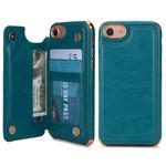 For iPhone 6 / 6s / 7 / 8 POLA TPU + PC Plating Full Coverage Protective Case with Holder & Card Slots & Photo Frame(Green)