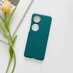 For Huawei P50 Pocket Skin Feel Frosted PC Phone Case(Deep Green)