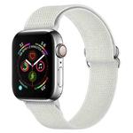 Polyester Nylon Watch Band For Apple Watch Series 9&8&7 41mm / SE 3&SE 2&6&SE&5&4 40mm / 3&2&1 38mm(White)