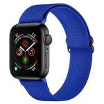 Polyester Nylon Watch Band For Apple Watch Series 9&8&7 41mm / SE 3&SE 2&6&SE&5&4 40mm / 3&2&1 38mm(Royal Blue)