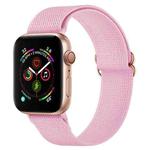 Polyester Nylon Watch Band For Apple Watch Series 9&8&7 41mm / SE 3&SE 2&6&SE&5&4 40mm / 3&2&1 38mm(Pink)
