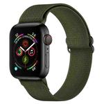 Polyester Nylon Watch Band For Apple Watch Series 9&8&7 41mm / SE 3&SE 2&6&SE&5&4 40mm / 3&2&1 38mm(Army Green)