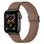 Polyester Nylon Watch Band For Apple Watch Series 9&8&7 41mm / SE 3&SE 2&6&SE&5&4 40mm / 3&2&1 38mm(Beige Brown)