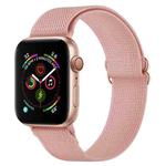 Polyester Nylon Watch Band For Apple Watch Series 9&8&7 41mm / SE 3&SE 2&6&SE&5&4 40mm / 3&2&1 38mm(Incarnadine Pink)