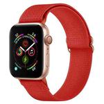 Polyester Nylon Watch Band For Apple Watch Series 9&8&7 41mm / SE 3&SE 2&6&SE&5&4 40mm / 3&2&1 38mm(Watermelon Red)