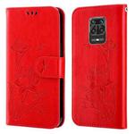 For Xiaomi Redmi Note 10 Pro / Pro Max Lotus Embossed Leather Phone Case(Red)
