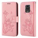 For Xiaomi Redmi Note 10 Pro / Pro Max Lotus Embossed Leather Phone Case(Pink)