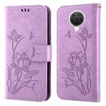 For Nokia G20 / G10 / 6.3 Lotus Embossed Leather Phone Case(Purple)