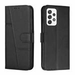 For Samsung Galaxy A23 Stitching Calf Texture Buckle Leather Phone Case(Black)