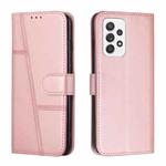 For Samsung Galaxy A23 Stitching Calf Texture Buckle Leather Phone Case(Pink)