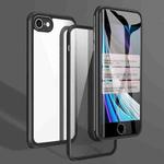 For iPhone SE 2022 / SE 2020 / 8 / 7 Double-sided Glass TPU Phone Case(Black)