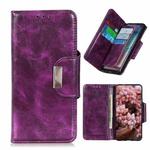 For Xiaomi Redmi K50 / K50 Pro Crazy Horse Texture Magnetic Flip Leather Phone Case(Purple)