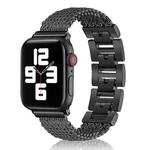 Thin Chain Steel Watch Band For Apple Watch Series 8&7 41mm / SE 2&6&SE&5&4 40mm / 3&2&1 38mm(Black)