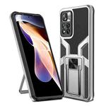 For Xiaomi Redmi Note 11 Pro Armor 2 in 1 PC + TPU Magnetic Phone Case(Silver)