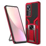 For Xiaomi 12 Pro Armor 2 in 1 PC + TPU Magnetic Phone Case(Red)