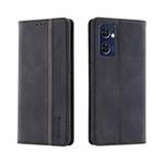 For OPPO Find X5 Lite Splicing Skin Feel Magnetic Leather Phone Case(Black)