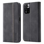 For Xiaomi Redmi Note 11 Pro 5G CN Version Splicing Skin Feel Magnetic Leather Phone Case(Black)