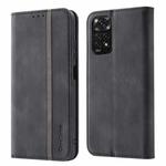 For Xiaomi Redmi Note 11S International Version Splicing Skin Feel Magnetic Leather Phone Case(Black)