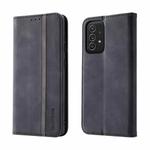 For Samsung Galaxy A33 5G Splicing Skin Feel Magnetic Leather Phone Case(Black)