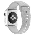 Leopard Embossing Silicone Watch Band For Apple Watch Ultra 49mm / Series 8&7 45mm / SE 2&6&SE&5&4 44mm / 3&2&1 42mm(Light Grey)