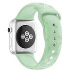 Four-leaf Clover Embossing Silicone Watch Band For Apple Watch Series 9&8&7 41mm / SE 3&SE 2&6&SE&5&4 40mm / 3&2&1 38mm(Light Green)