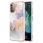 For Nokia G21 / G11 Electroplating IMD TPU Phone Case(White Marble)