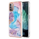 For Nokia G21 / G11 Electroplating IMD TPU Phone Case(Blue Marble)