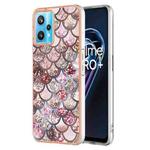 For OPPO Realme 9 Pro+ 5G Electroplating IMD TPU Phone Case(Pink Scales)