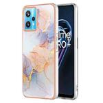 For OPPO Realme 9 Pro+ 5G Electroplating IMD TPU Phone Case(White Marble)