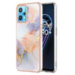 For OPPO Realme 9 Pro 5G Electroplating IMD TPU Phone Case(White Marble)