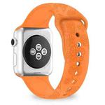 Sunflower Embossing Silicone Watch Band For Apple Watch Series 8&7 41mm / SE 2&6&SE&5&4 40mm / 3&2&1 38mm(Orange)