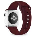 Sunflower Embossing Silicone Watch Band For Apple Watch Series 8&7 41mm / SE 2&6&SE&5&4 40mm / 3&2&1 38mm(Wine Red)