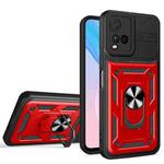 For vivo Y21 / Y21s / Y33s Eagle Eye Shockproof Phone Case(Red + Black)