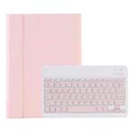 A08 Candy Color Ultra Thin Bluetooth Keyboard Leather Case For Samsung Galaxy Tab A8 10.5 2021 SM-X200 / SM-X205(Pink)