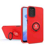 For OPPO A16 / A16s Eagle Eye Ring Holder Phone Case(Red + Black)