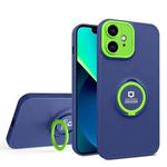 For iPhone 11 Eagle Eye Ring Holder Phone Case (Blue + Green)