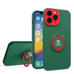 For iPhone 11 Pro Eagle Eye Ring Holder Phone Case (Dark Green + Red)