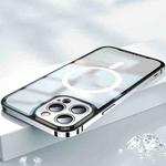 For iPhone 13 Pro Max AG Frosted PC Backplane + Stainless Steel Frame MagSafe Phone Case (Silver)