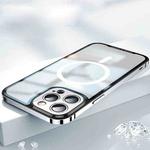 For iPhone 12 Pro AG Frosted PC Backplane + Stainless Steel Frame MagSafe Phone Case(Silver)