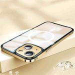 AG Frosted PC Backplane + Stainless Steel Frame MagSafe Phone Case For iPhone 12(Gold)